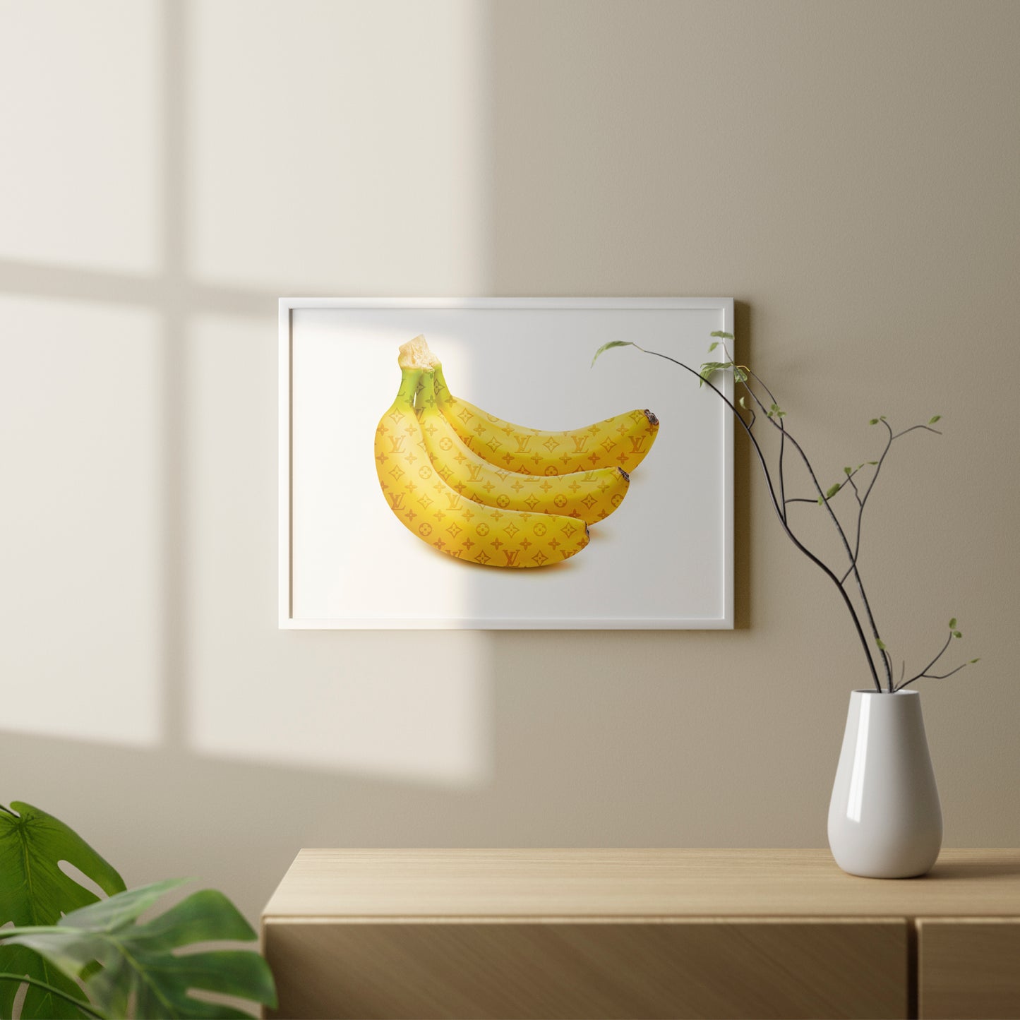 Luxury Cluster of Bananas Print