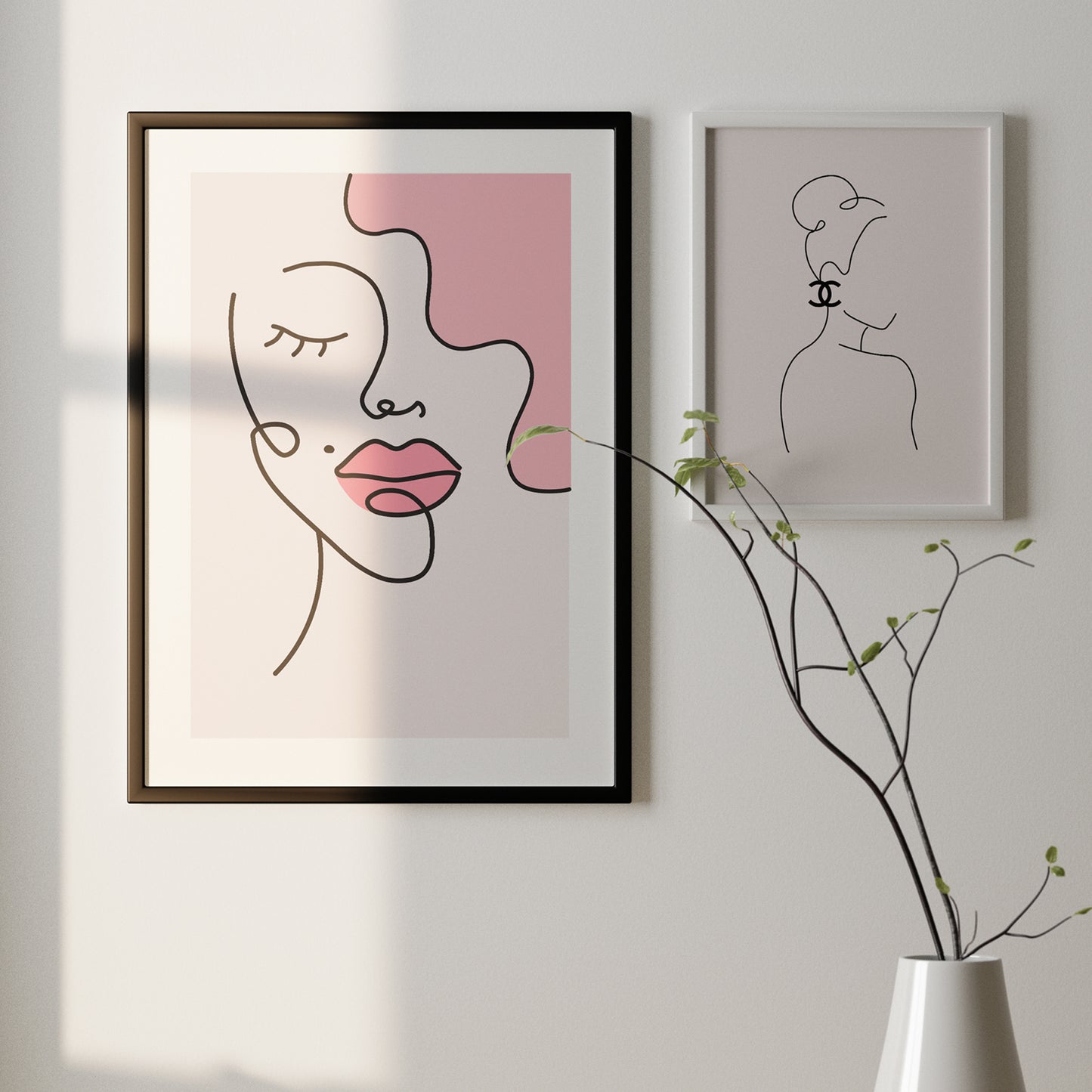 Rosey2 print hanging on wall